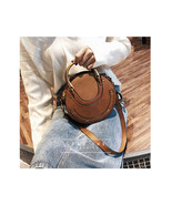 Interloper Round Leather Crossbody Bag Small Purse Womens Shoulder Bag -... - $72.57