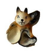 Vintage Ceramic Squirrel Made In USA 1957 Vanity Organizer Stash Big Tee... - $236.36 MXN