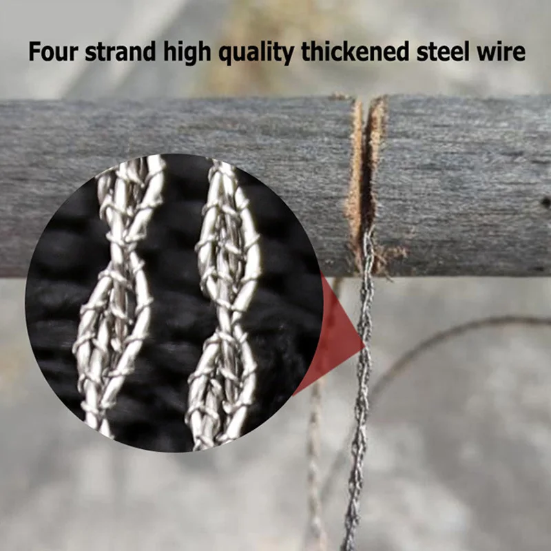 Stainless Steel Wire Saw Flint Cutting Rope Chain Equipment For Emergency Travel - £133.75 GBP