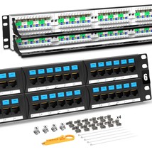 Supreme Series Cat6 48 Ports Patch Panel, Rack Mount - 2U, 19 Inch, Rj45 Etherne - £79.92 GBP