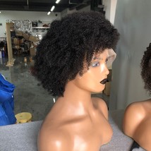 High quality human hair Afro curl lace front wig for women - £234.55 GBP