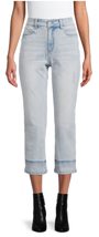 Time and Tru Light Wash Straight Leg Crop Jeans - 4 - £28.73 GBP