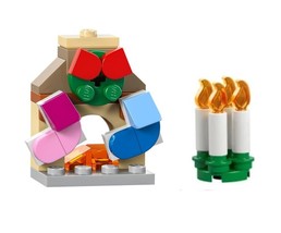 NEW Disney Frozen Lego Fireplace with Elsa/Anna&#39;s Stockings, Wreath &amp; Ca... - $13.46
