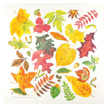 Printed Image Fall Leaves Bandanna 22&quot; x 22&quot; Autumn Camping Survival Outdoors - $11.05