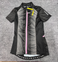 Crivit Cycling Shirt Jersey Women Small 4/6 Black Full Front Zip Back Po... - $16.86