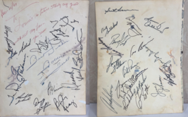 Vintage NHL Autographed Book Page 70&#39;s North Stars 32 Total Hull Mikita Plager - £188.88 GBP