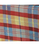 MULTICOLOR PLAID SQUARES DRAPERY UPHOLSTERY WOVEN FABRIC 58&quot; WIDE BY THE... - $4.86 CAD