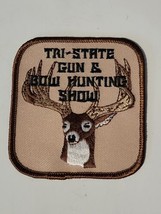 Tri-State Gun &amp; Bow Hunting Show Embroidered Patch 3&quot; X 3&quot; Vintage - Deer - $9.79
