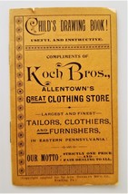 c1880 antique KOCH BROS allentown pa clothing CHILD&#39;S DRAWING BOOK adv U... - $68.26