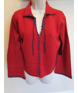Christina Hope Sweater NWT New Old Stock Retro Bell Sleeve Rust Red LG P... - £8.65 GBP