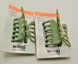 2x Green Scunci Consciously Minded Butterfly Hair Claw Clip,  2-Piece - $12.99