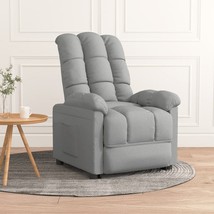 vidaXL Light Gray Adjustable Fabric Recliner Chair for Home Office Use - €262,56 EUR