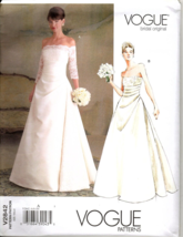 Vogue Bridal Original V2842 Wedding Dresses Misses 6 to 10 UNCUT Sewing Pattern - £13.70 GBP