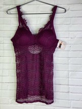 Smart &amp; Sexy Swimwear Crochet Lace Plum Push Up Tankini Swim Top Women&#39;s 32C - £24.87 GBP