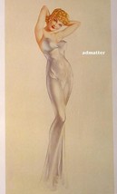Alberto Vargas Pin-up Girl in Sexy Evening Gown 8-1/2X11" Print - $9.89