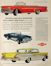 1958 Rare Chevy Car Ad Corvette Convertible Impala Bel Air - £9.30 GBP