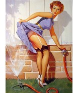 HUGE 9X12 2-sided Pin-up Girl poster Elvgren Harry Ekman INCREDIBLE! - £20.56 GBP