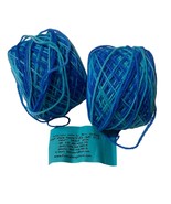 Hand Dyed Yarn Sport Weight Wool 2 Cakes Cobalt Blue Aqua Variegated 4 o... - $327.44 MXN