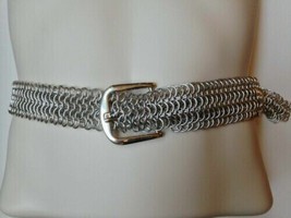 Chainmail Belt Accessory – Mild Steel Metal -White Zinc - Medieval X-mas Gift - £41.78 GBP