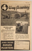 1938 Print Ad John Deere Tractor Pulls Potato Planter Moline,Illinois - £10.57 GBP