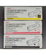 3 Genuine Toner cartridges Okidata Oki ® C5100n c5150 42804501 42804502 ... - $237.17 CAD