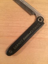Vintage 40s Gits Razor-Nife Braniff Airways folding razor / keychain