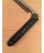 Vintage 40s Gits Razor-Nife Braniff Airways folding razor / keychain - $27.45 CAD