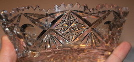 American Brilliant Cut Glass Dish- 6 inches x 4 inches - £18.97 GBP