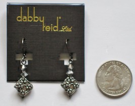Dabby Reid Ronnie Mae Antiqued Pewter Floral Earrings Hematite-plated RME 5282B - £12.51 GBP