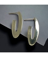 Sterling Silver Danecraft Gold Tone Modernist Small Earrings - $58.50 CAD