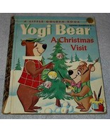 Yogi Bear A Christmas Visit Vintage 1961 Little Golden Book First Print - $146.04 MXN