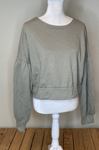 abound NWOT women’s pullover sweatshirt size L olive L8 - £9.18 GBP
