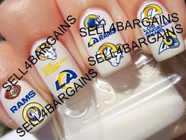 2025 Los Angeles Rams Promo 12 Different Designs》Salon Quality Nail Decals - $215.19 MXN