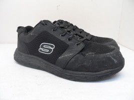 Skechers Work Mens Aluminum Toe Sp Athletic Work Shoes 99999068 Black 12M - £20.02 GBP