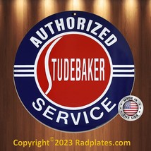 Authorized Studebaker Service Vintage Replica Aluminum Metal Sign 12&quot; Round - £15.55 GBP