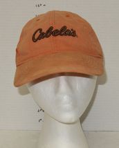 Cabelas adjustable Hook &amp; Loop Hat Cap Salmon Orange - $14.80