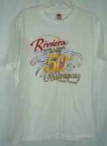 Riviera Hotel and Casino Shirt 50th Anniversary Las Vegas Souvenir Tee 2... - £15.50 GBP