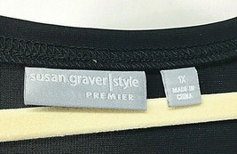 Susan Graver Style Premier  Women&#39;s Black Tank Blouse Size 1X  Q100 - £14.47 GBP