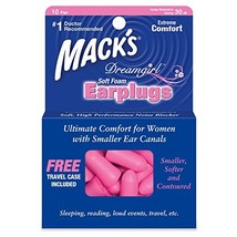 Mack&#39;s Dreamgirl Soft Foam Earplugs - Pack of 10 Pairs  - £15.80 GBP