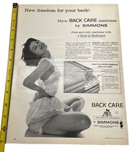 Simmons Mattress 1958 Vintage Print Ad Back Care Built in Bedboard Sexy ... - $14.99