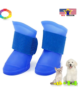 4Pcs Protective Waterproof Dog Cat Rain Boots Silicone Pet Shoes Adjusta... - £7.34 GBP+