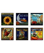 Vintage Food Ads Ceramic Tiles Set of 6 Decorative Border Backsplash Bac... - $1,943.11 MXN