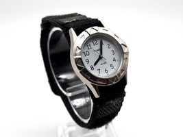 Womens Timex Quartz 27mm Watch New Battery Black Band White Dial Arrow S... - $25.00