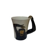 Pier 1 Imports “Monkey Mug” Hand Painted Stoneware  3D Chimp Arm Handle ... - £9.86 GBP