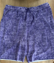 LuLaRoe Jamie French Terry Shorts Purple Pull On Women Large  - £23.18 GBP