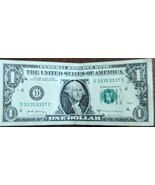US$1 Fancy Serial Banknote 2017A 6-of-1-kind Trinary 33353337 - $5.95