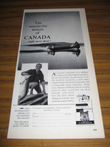 1963 Vintage Ad Canada Travel Bureau Fishing &amp; Boat - £8.46 GBP