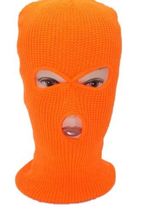 Neon Orange 3Hole Full Ski Cap Balaclava Outdoor Winter Beanie Tactical Hat - £14.57 GBP
