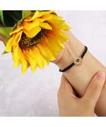 Customized Color Photo Weaving Couple Sunflower Projection Bracelet - £14.92 GBP