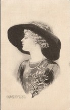 Art Deco Fashionable Woman Artist Signed Illustrated 1911 Kansas Postcard V11 - £12.54 GBP